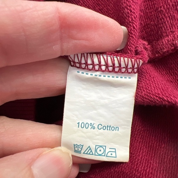 Cat Mom Graphic Burgundy Knit Sweatshirt Top Kitty Lover - Picture 7 of 8